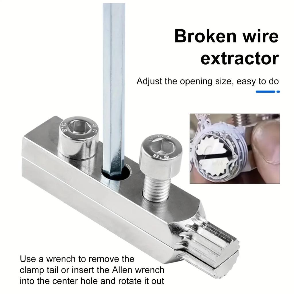 Bathroom Tools Broken Wire Extractor Threading Tools Tap and Screw Remover Water-Tap Angle Valve Repair for 4/6 Points