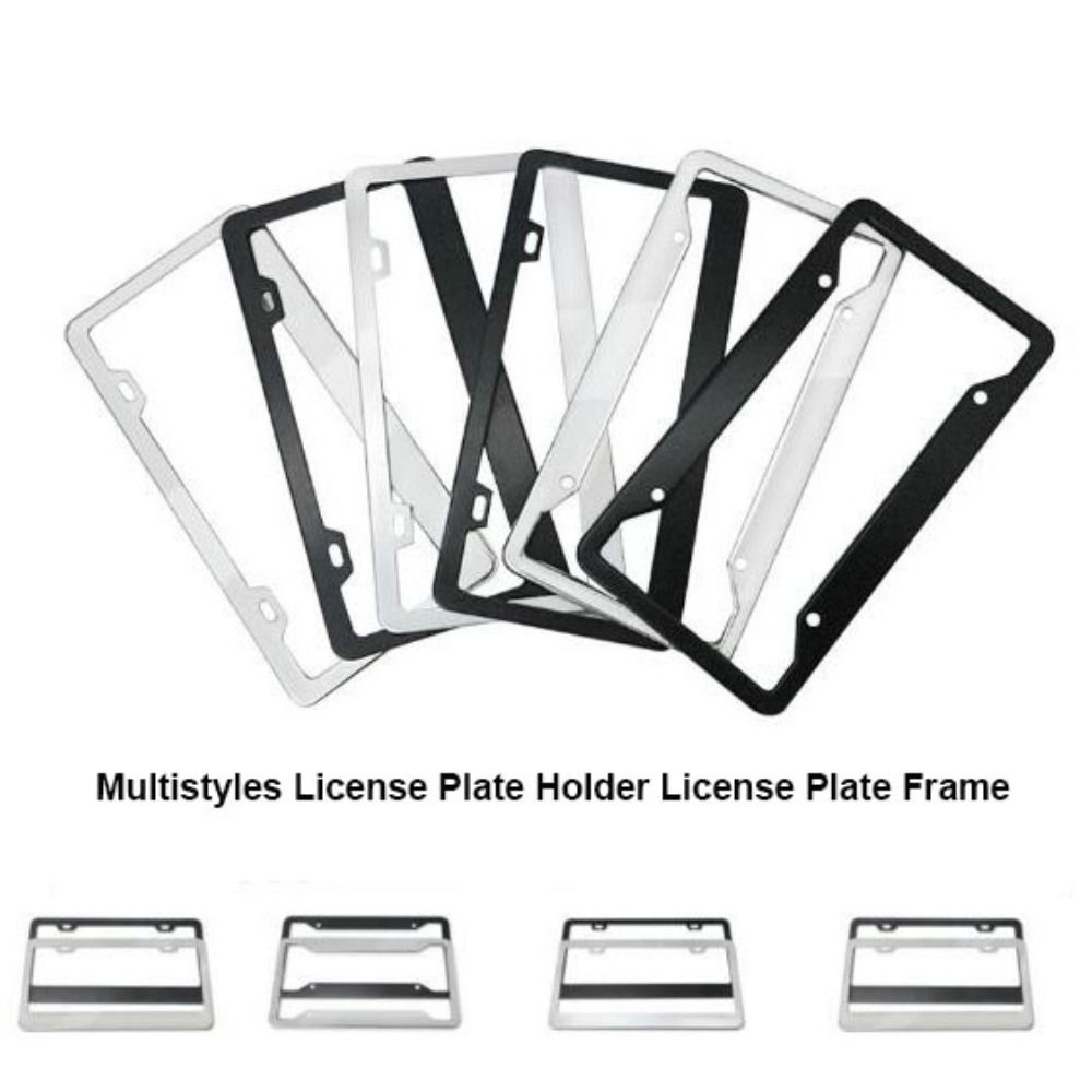 Stainless Steel Protecting License Plates Black/Silver License Plate Cover License Plate Holder