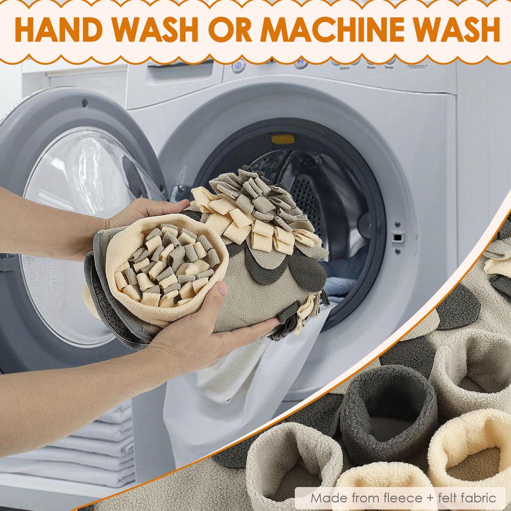 Mata węchowa dla psa Przenośna mata do karmienia smakołykami dla zwierząt z 2 zabawkami do żucia w kształcie kości Antypoślizgowy dywanik do węszenia dla psa Artykuły dla zwierząt do treningu