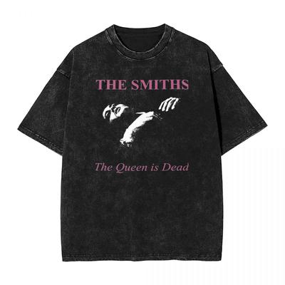The Smiths The Queen Is Dead T-Shirts Hip Hop Gewaschenes Oversize T-Shirt Vintage für Damen Unisex Oberteile Streetwear Bedrucktes T-Shirt