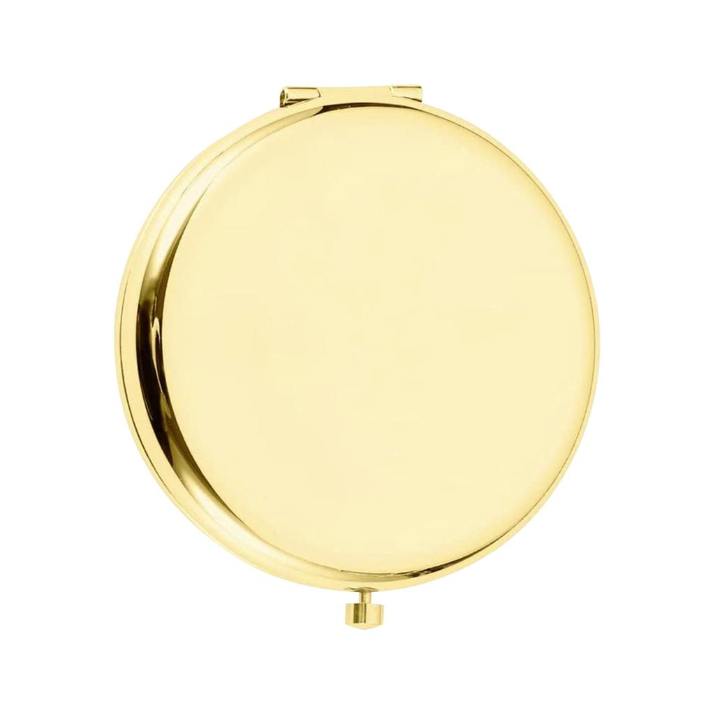 Personalized Customized Metal Folding Portable Makeup Mirror, Customized Makeup Mirror With Text And Pictures