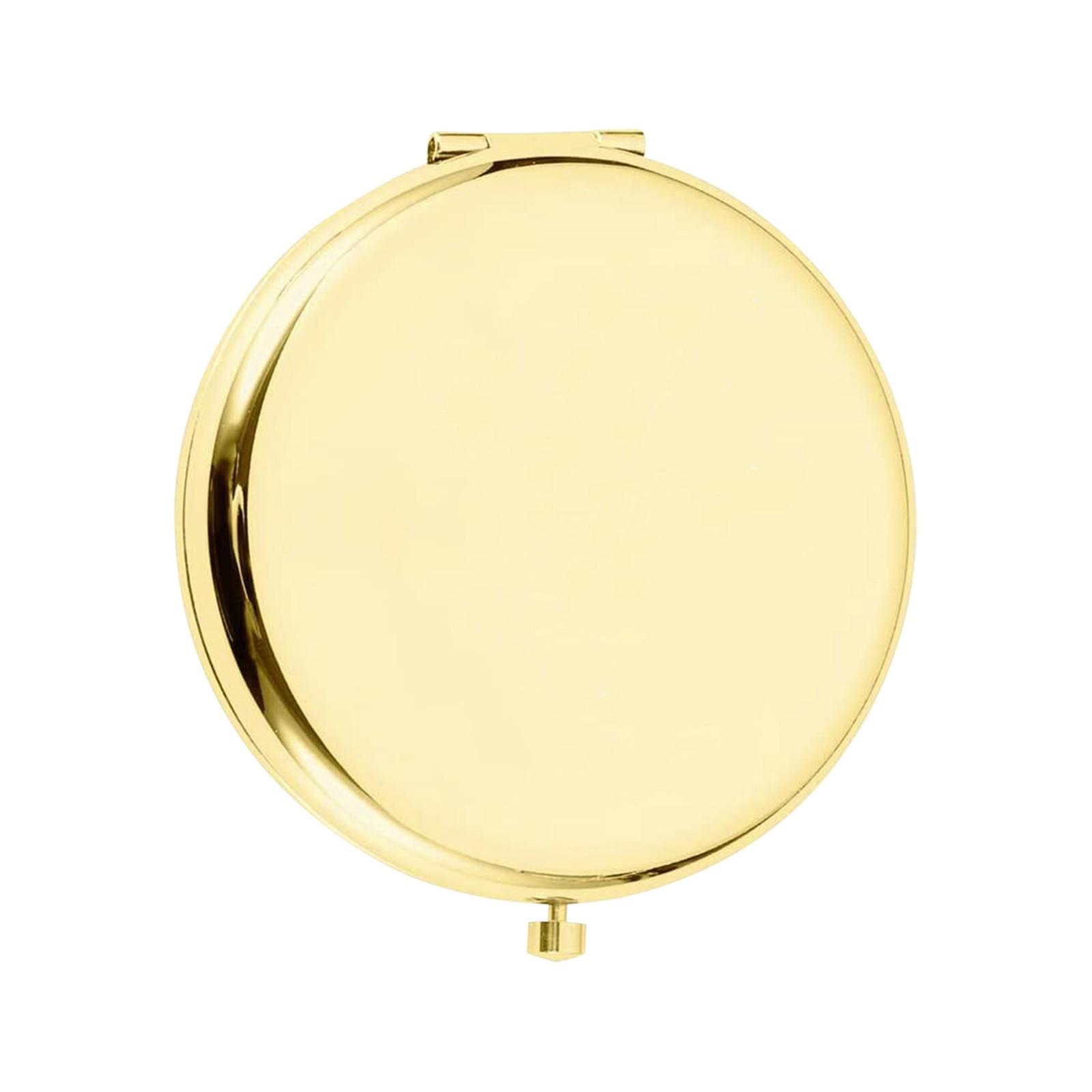 

Персонализированное складное переносное зеркало для макияжа из металла, индивидуальное зеркало для макияжа с текстом и картинками One Size