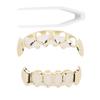 Hollow Plating Teeth Brace Fashionable Metal Teeth Decoration Jewelry for Party