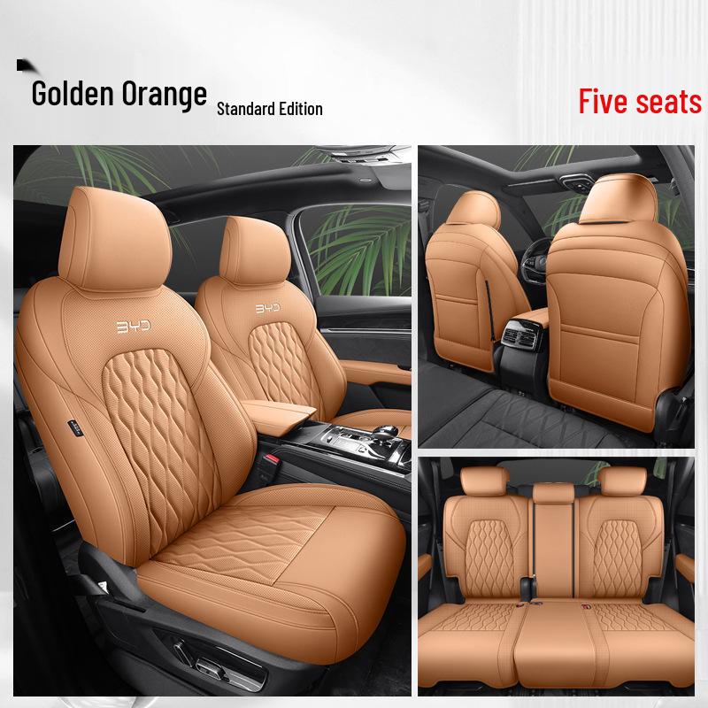 BYD Tang Full Leather Car Seat Cushion: Fits 5, 6, 7-Seater Models