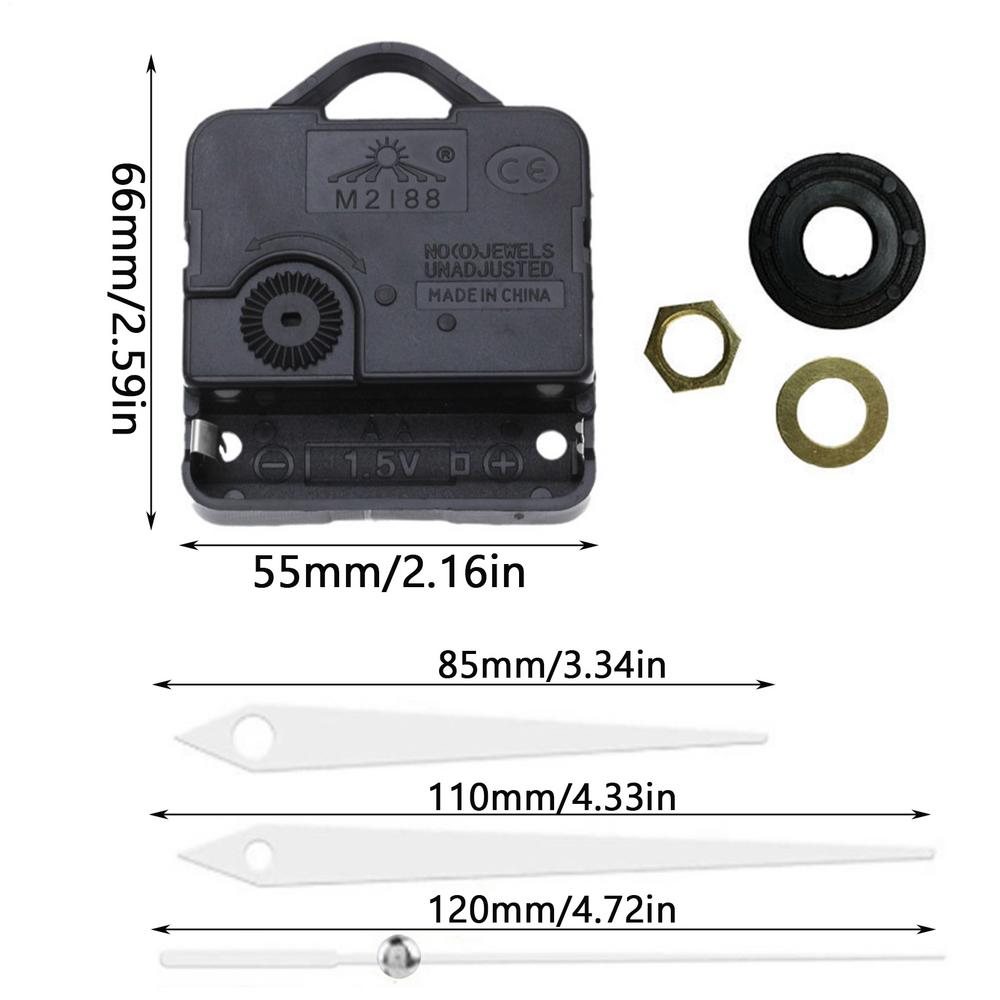 Wall Clock Parts Movement Mechanism Replacement Long Shaft Mechanism Repair Parts With Sound Skipping And Electronic Clock Core