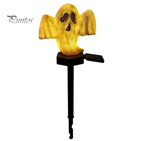 Solar Yard Lights with Sensor Halloween Pumpkin Light, Ghost Pathway Stake Lamp Lamp, Waterproof Outdoor Decor Light for Garden Patio Lawn Smart