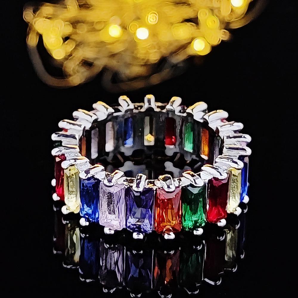 

Colorful Women s Circle Ring with Advanced Design (Model R8076) Size 7