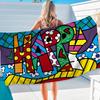 Britto Badetuch Mikrofaser Weich Wasserabsorbierend Atmungsaktiv Für Mädchen Kinder Dekoratives Cartoon Strandtuch