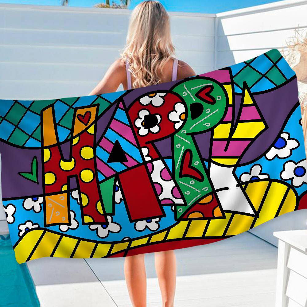 Asciugamano da Bagno Britto Microfibra Morbido Assorbente Traspirante Per Bambina Bambini Decorativo Cartone Animato Asciugamano da Spiaggia