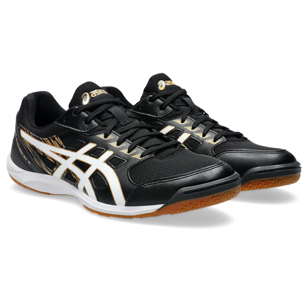 ASICS ATTACK HYPERBEAT 4 Table Tennis Size 001 2E Shoes, 1073A056, Unisex, (Black/White), 23.5 cm,