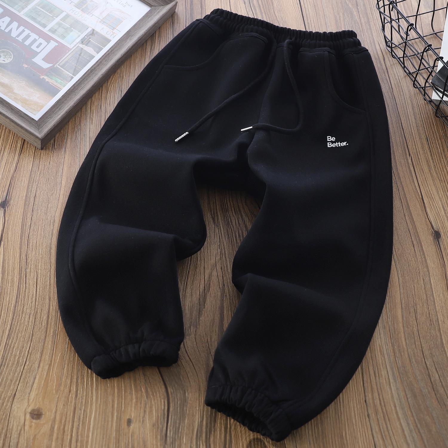 

Универсальные спортивные штаны для мальчиков, осень 2025: Повседневный, Стильный и Идеальный для Школы или Ношения на Открытом Воздухе 160 cm чёрный