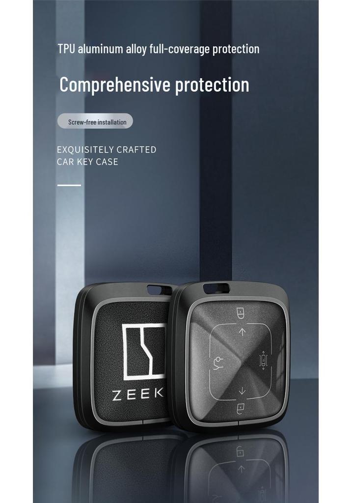 Custodia per Chiave Bluetooth Zeekr 001/009 con NFC Fibbia a Guscio da Uomo Zeekr X