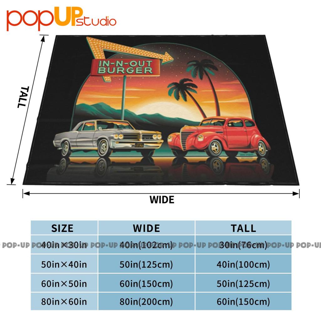 In-N-Out Burger California Fast Food Restaurant In And Out Ultra-Soft Blanket Quilt Winter Sofa Cover Bed Covers