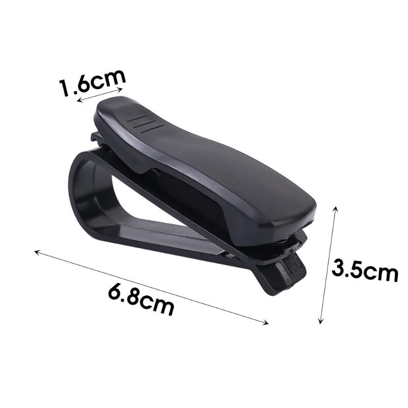 1-4pcs Car Glasses Holder Built-in Sponge Stand Sunglasses Clip Card Ticket Fastener 180°Double Buckle Auto Interior Accessories