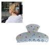 Hair Claws Rhinestones Flower Shark Clip for Female Teens Girl Hair Shaping Clip