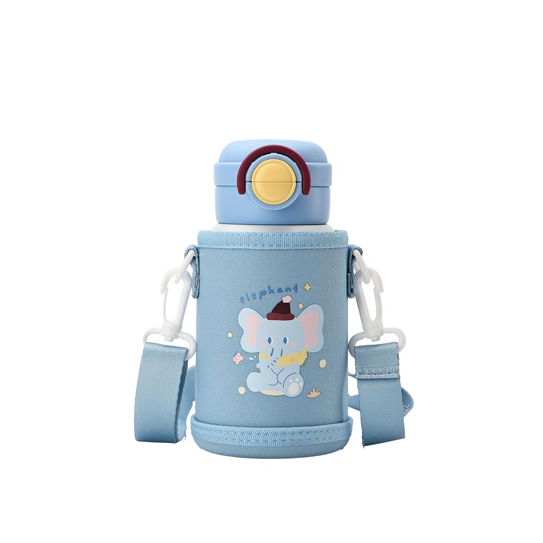 

SANTECO Stainless Steel Thermos Water with Direct One Double Sports Drink Keeps Drinks Cold or Vacuum Wide 316 Stainless Stylish and Cute for синий