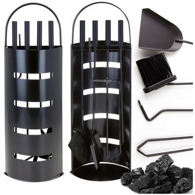 5-in-1 Fireplace Set, Fireplace Accessories, Shovel, Poker, Brush, Stand