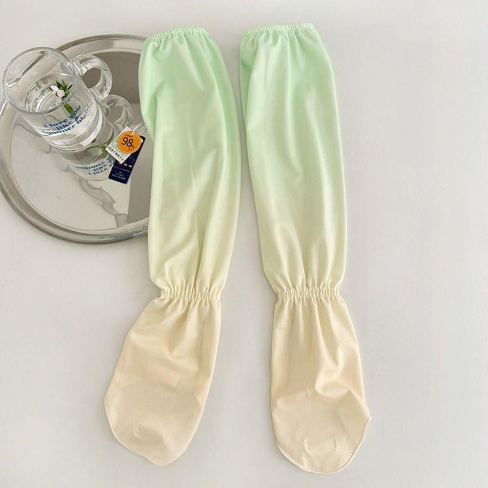 Gradient Long Ice Silk Sleeves Elastic Cycling Gloves Sun Protection Sunscreen Arm Covers  Outdoor