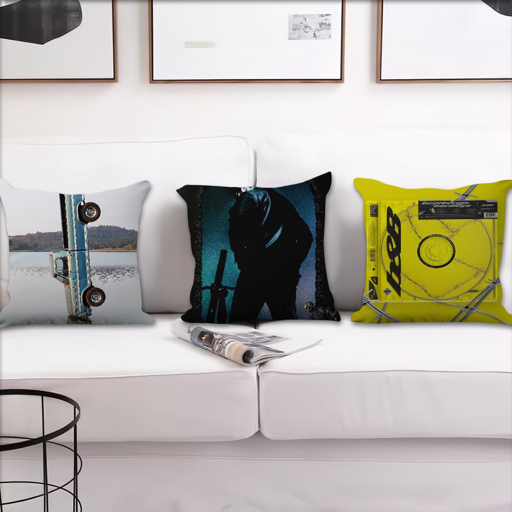 P-Post M-Malone F-1 Trillion Pillow Case Home Sofa Living Room Office Shop Cover Printing Comfort Decoration Nordic Simplicity
