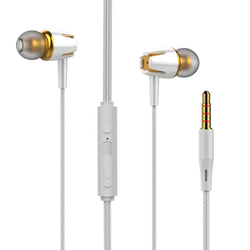 Luminous Subwoofer In-ear Headphones 3.5mm Jack Noise Cancelling Sport Earbuds With Microphone