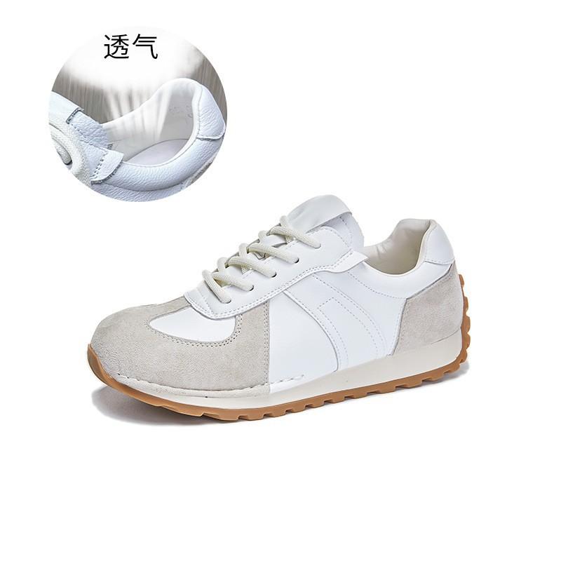 2025 new leather Forrest Gump shoes women's flat sports moral training shoes women's casual fashion white shoes women's versatile women's shoes