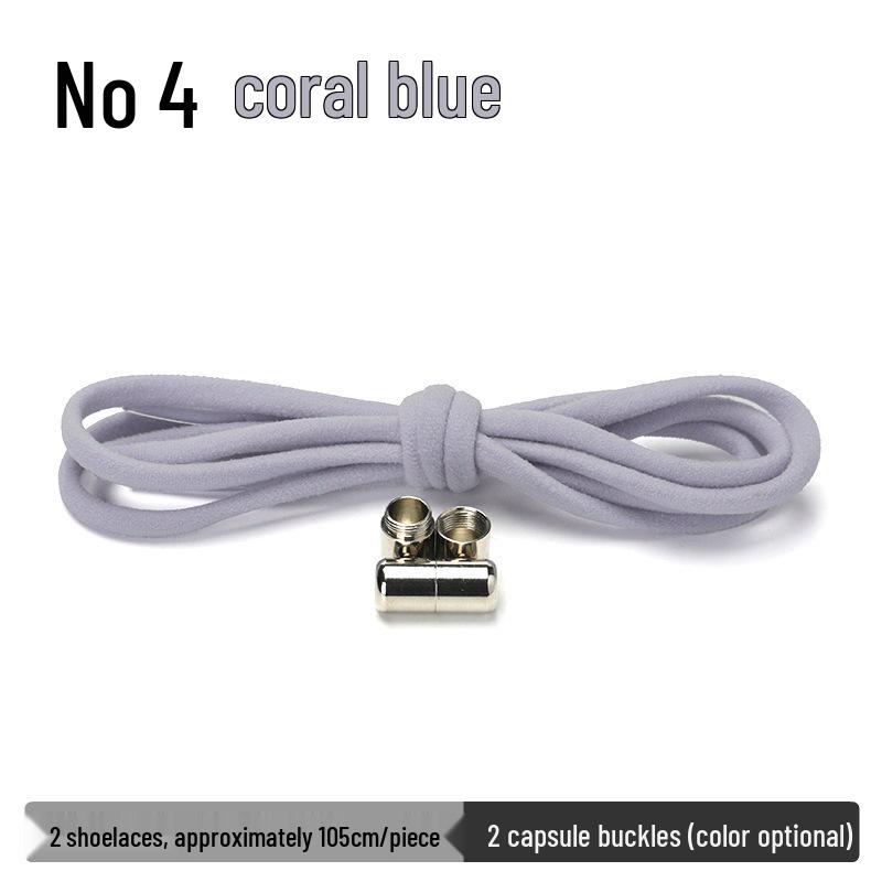 No-Tie Black and White Elastic Shoelaces with Metal Buckle for Adults and Kids