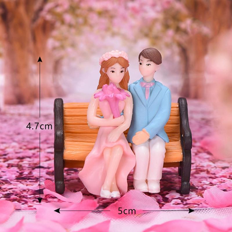 Lovers Couple Miniature Mini Doll DIY Terrarium Figurines Fairy Garden Decor Valentine's Day Gift Home Accessories