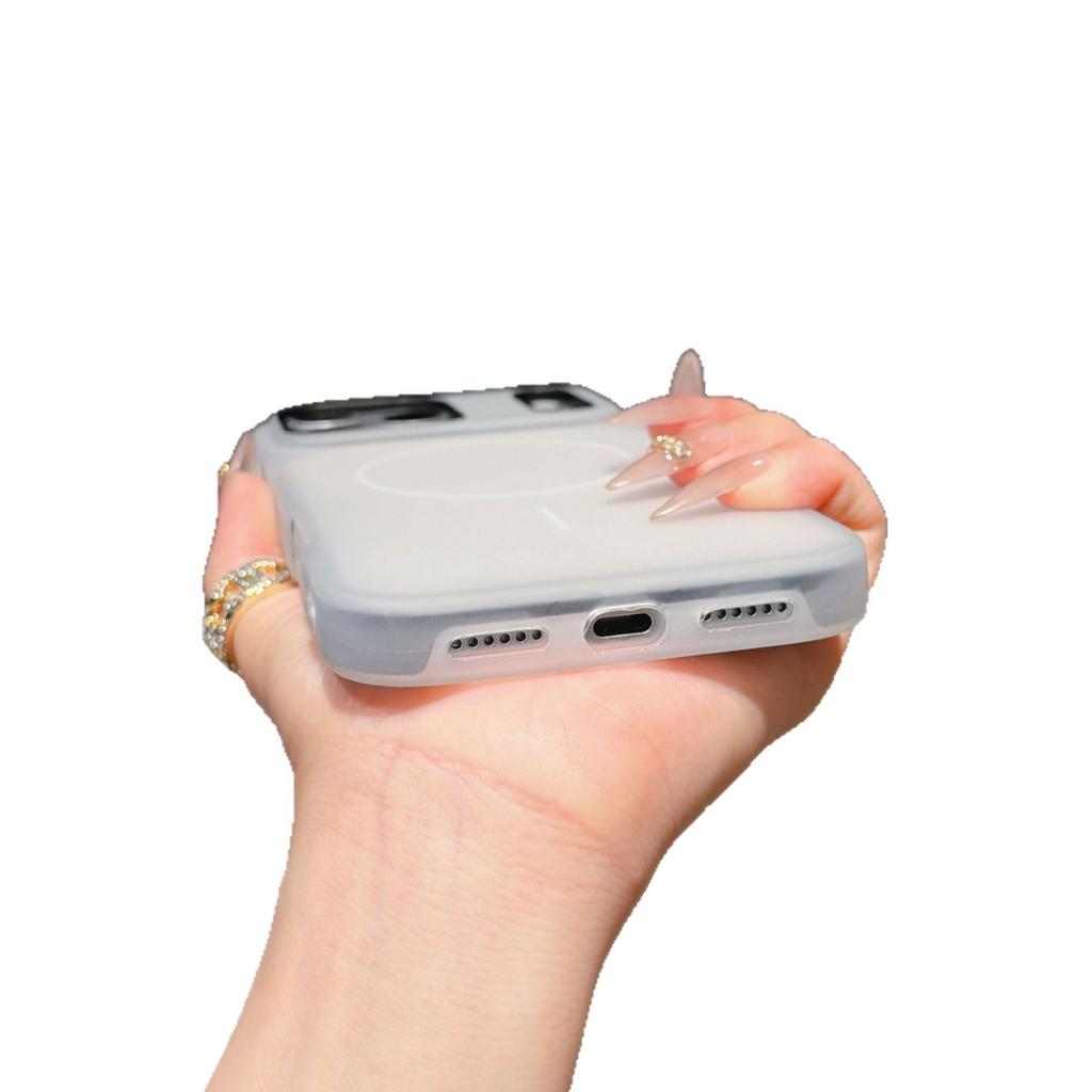 17 Applicable iPhone16Pro Jelly Magnetic Patch Apple 15 Mobile Phone Case 14 Anti-drop 13 Protective Case 12/11