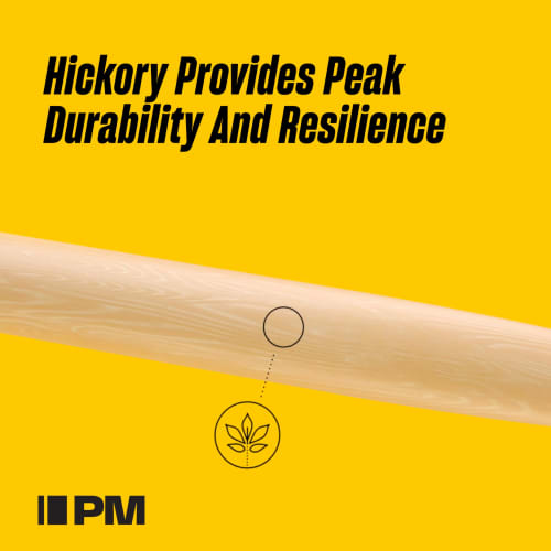 PROMARK Hickory Wood Tip Drumsticks, 7A, TX7AW (390 x 13mm)