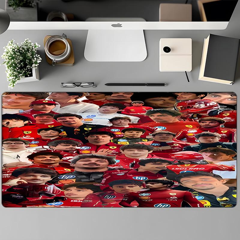 C-charles Leclerc F1 Racing Mouse Pad - Non-Slip Rubber Base,Smooth Surface Work,Gaming,Office,Home Use,Desk Mouse Pad