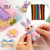Decorative Plush Strips for Crafts 100Pcs Pipe Cleaners Handicrafts, Flexible Chenille Stems DIY Artistic Floral Supplies Art Projects, Multi-colored