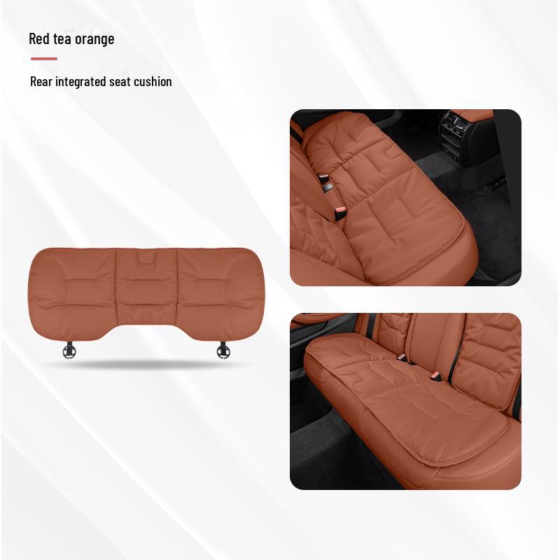 Universal Ventilated Nappa Leather Car Seat Cushions - Four Seasons, Breathable, High-Grade, Perforated Design for All Models.