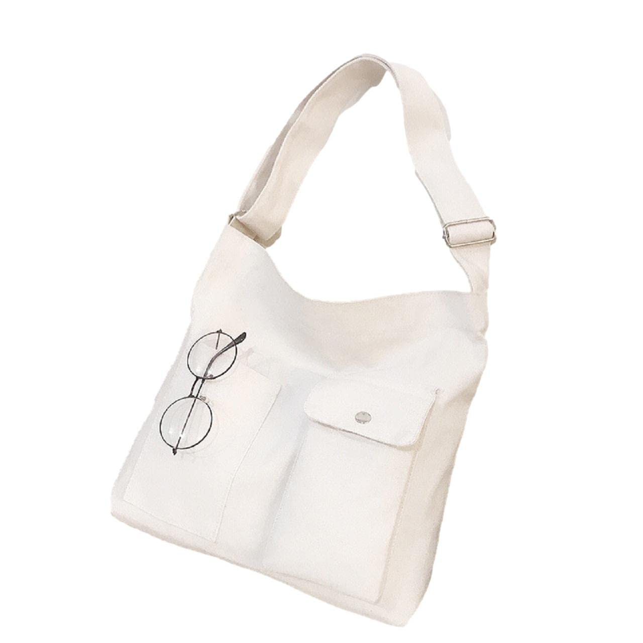 

Canvas tote shoulder large for commuting to work or eco sub shoulder casual small [Relica] 2-way bag, bag, canvas, capacity, A4, crossbody, school, белый