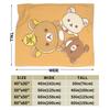 Rilakkumas and Friends Plush Blanket Kids Adult  Flannel Bedding Throws For Home Decor Warm Soft Custom Quality Bedspread Gift