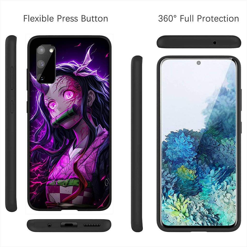 For Samsung Galaxy S24 S23 iPhone 16 15 14 Xiaomi Redmi Note 13 12 11 10 8 Plus 9 Pro Max X XR Phone Case Nezuko Demon Slayer Daki Gyutaro OPPO Huawei