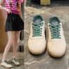 Spring and Autumn New Women's Retro Color Matching Lace-up Low-top Rubber Flat Shoes Fashion Women's Sneakers Vulcanized Shoes