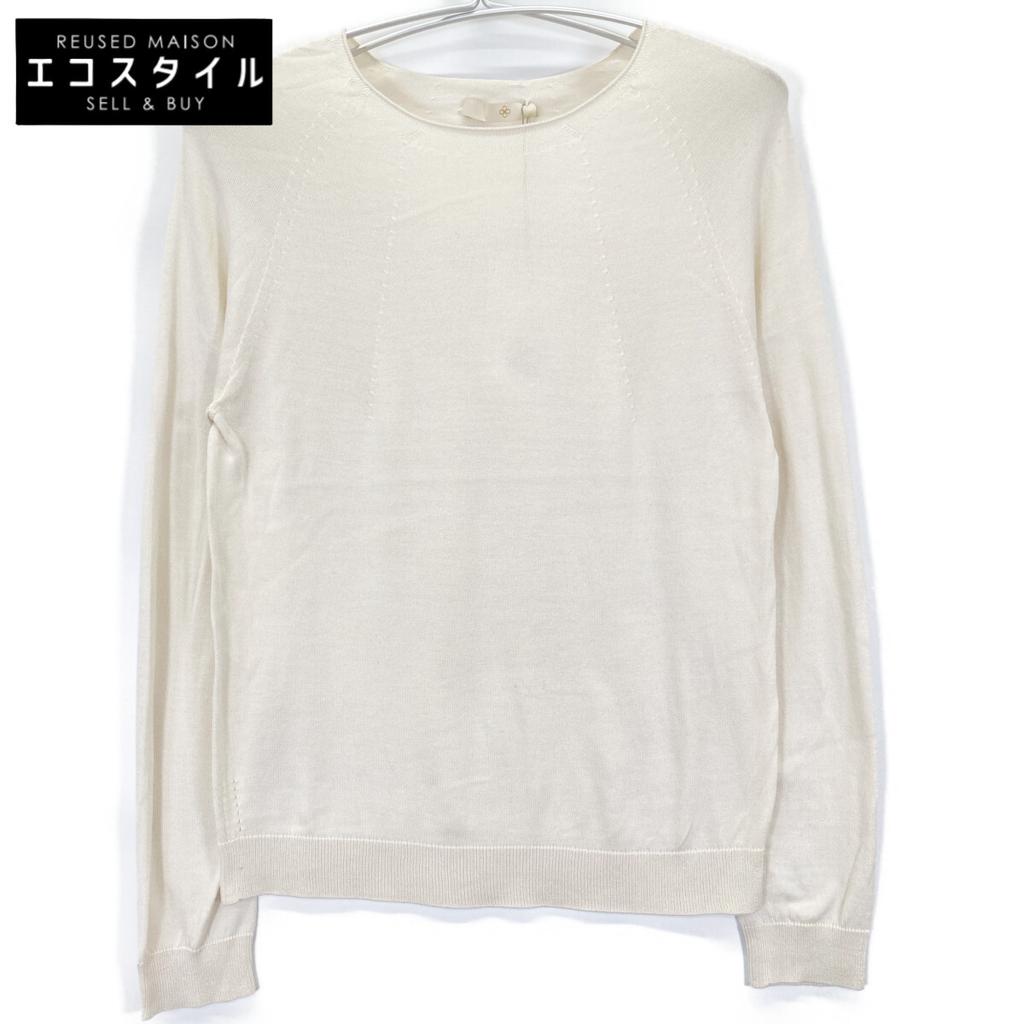 TOYOBOSHI AZUMI 13IT-MS0002 MAYUCA 100% Silk Knit Top Tops 2 IvoryUsed
