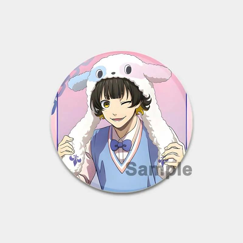 

32/44/58 мм Круглые синие кнопки-застежки в виде аниме-персонажа из мультфильма Isagi Yoichi Брошь на заказ Прикрепляемый значок Аксессуары для косплея Ювелирные изделия Подарки 58mm