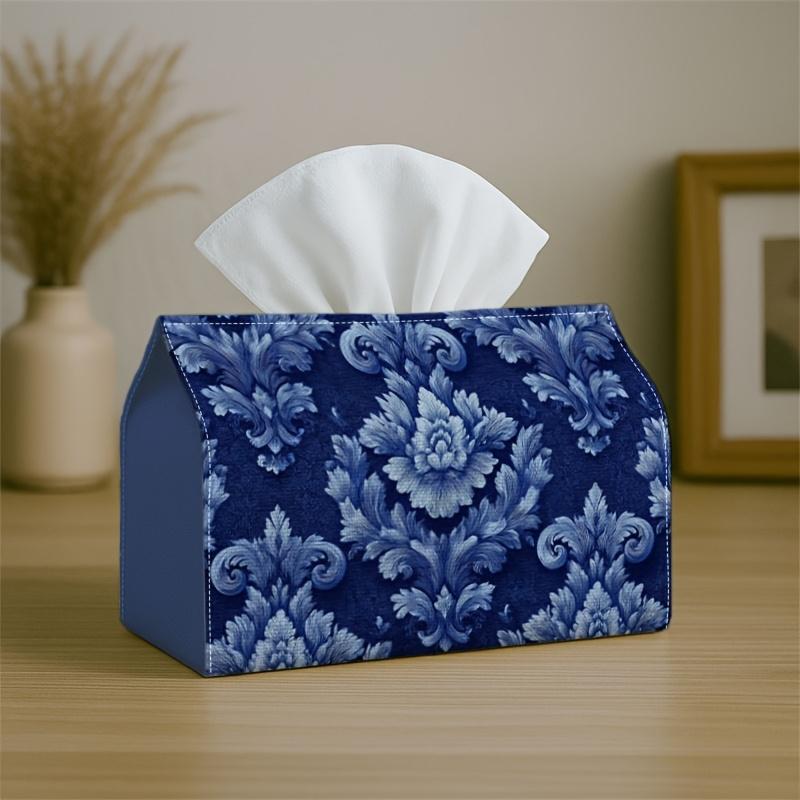 1pc Elegant Baroque Floral Tissue Box - Luxury Damask Tissue Holder Suitable for Home, Car & Party Decor - Tissue Storage Box, Decorative Accessory Fo