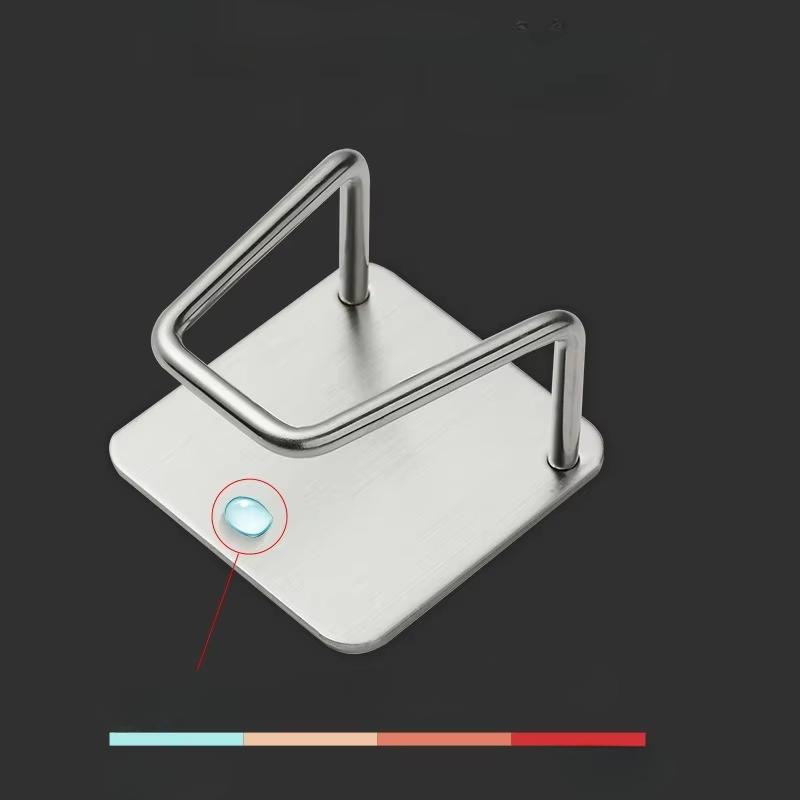 304 Edelstahl Schwammhalter Küchenspüle Organizer für Scheuerschwämme Spültücher Abtropfgestell Selbstklebende Tragbare Halter