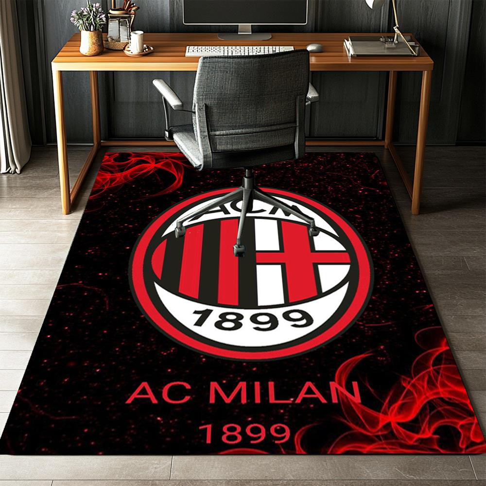 AC Milan Printed Carpet,Rug,for Office Chair Living Room Bedroom Kitchen Room Decor Gifts.
