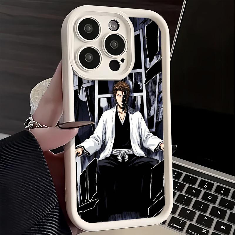 Phone Case for iPhone 17 Air 16E 15 16 Pro Max Bleach Aizen Sousuke Cover 14 Plus 13 12 Mini Soft Shell Silicone Fundas