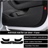 For Tesla Model 3 Y 2026 Car Door Anti-kick Mat Panel Leather Carbon Fiber Interior Glove Box Protective Sticker Car Accessories