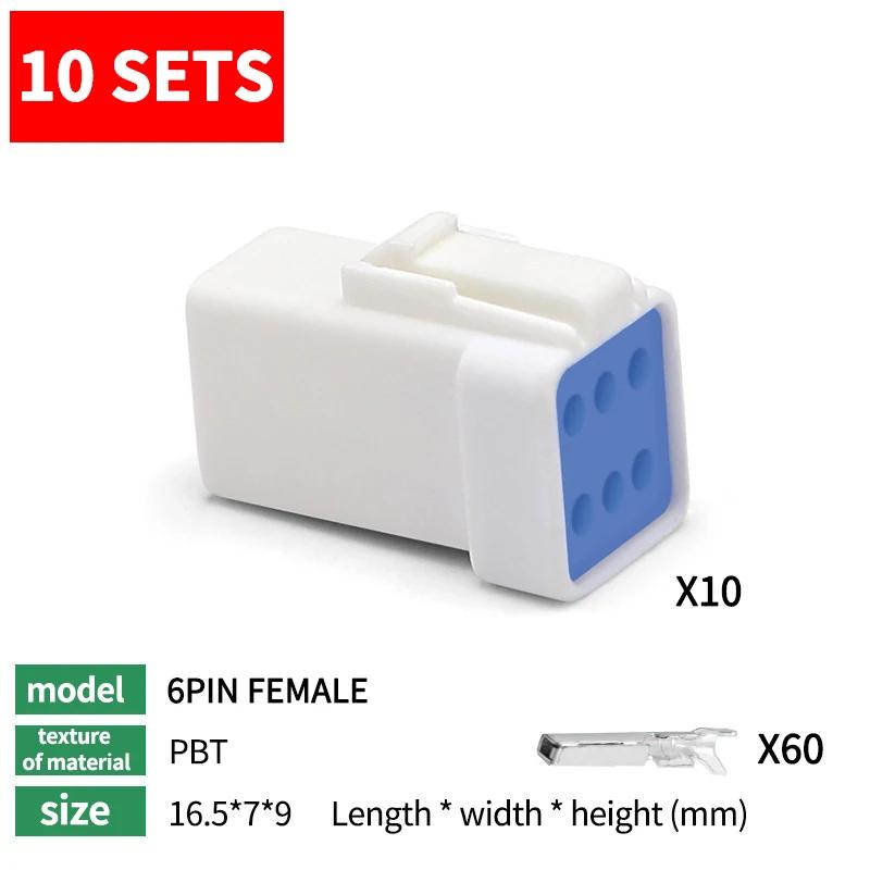 10 sets JST-02R-JWPF-VSLE Mini Car Connector 6T Waterproof Connector Male and Female Plug 03T04T08T