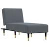 VidaXL Chaise longue gris foncé velours 352803