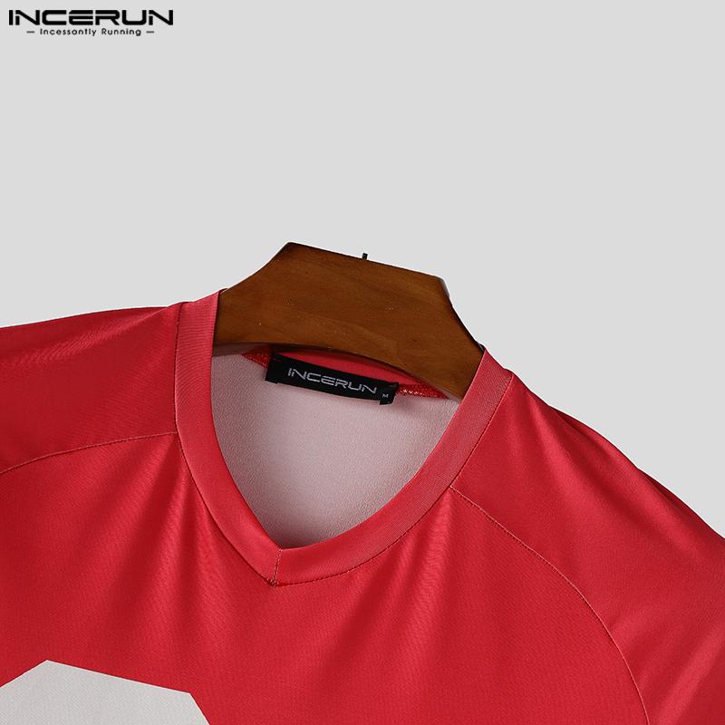 INCERUN Men's Sleeveless Letter Print Fitted Leotard Jumpsuits Underwear