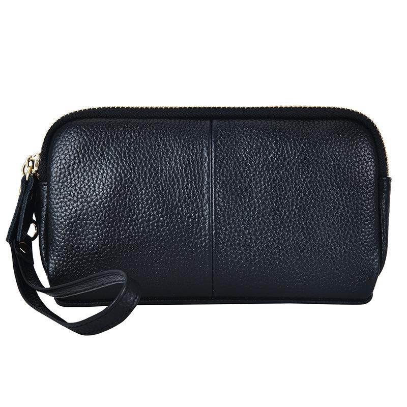 One piece is sent on behalf of the first layer of cowhide clutch bag, new trendy and fashionable women's medium mother bag wallet.