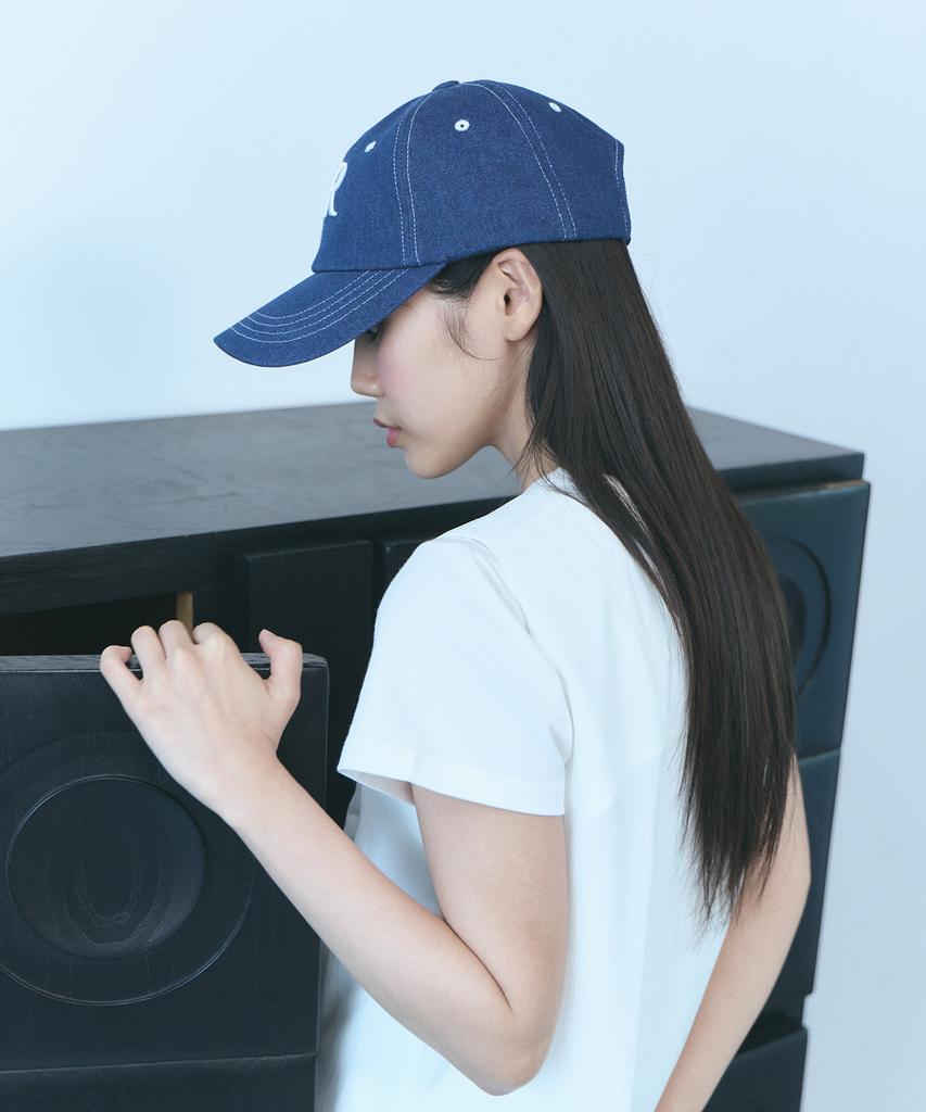 Oateu Signature Typo Stitch Cap [Indigo Blue]