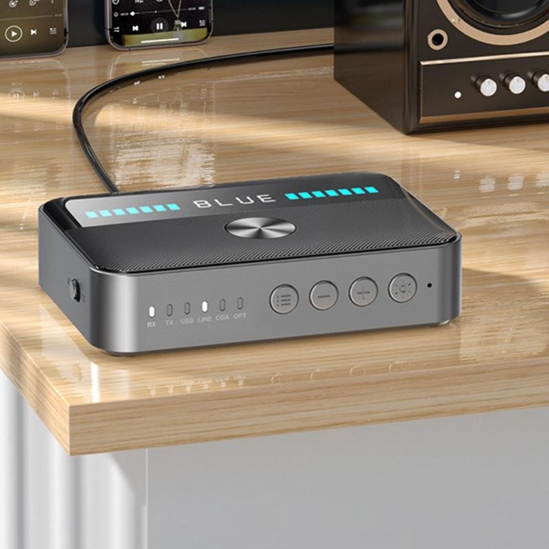 Bluetooth-compatible Adapter with 5.3 Chip, Display, Long Battery Music Receiver for Devices