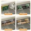 Auto Adhesive Shower Hook Space Saving Bathroom Accessories Strong Hold Plastic Mounts No Tools Required